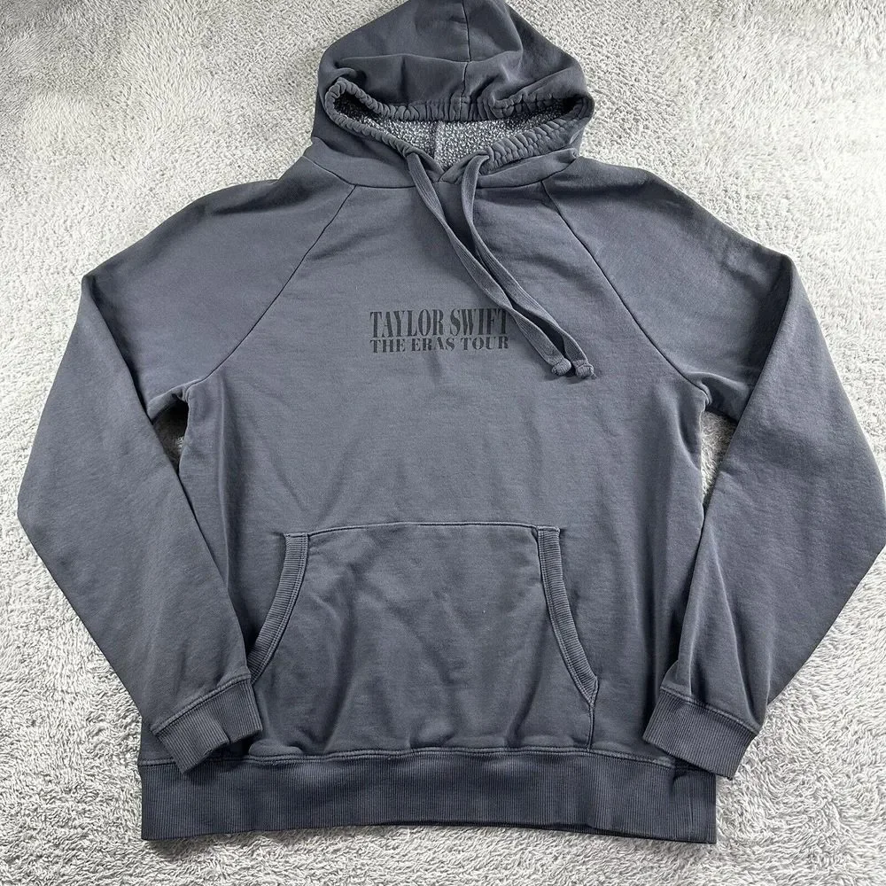 Taylor Swift Eras‎ Tour Hoodie Small 2023 Gray Offical Merch Swiftie Oversized